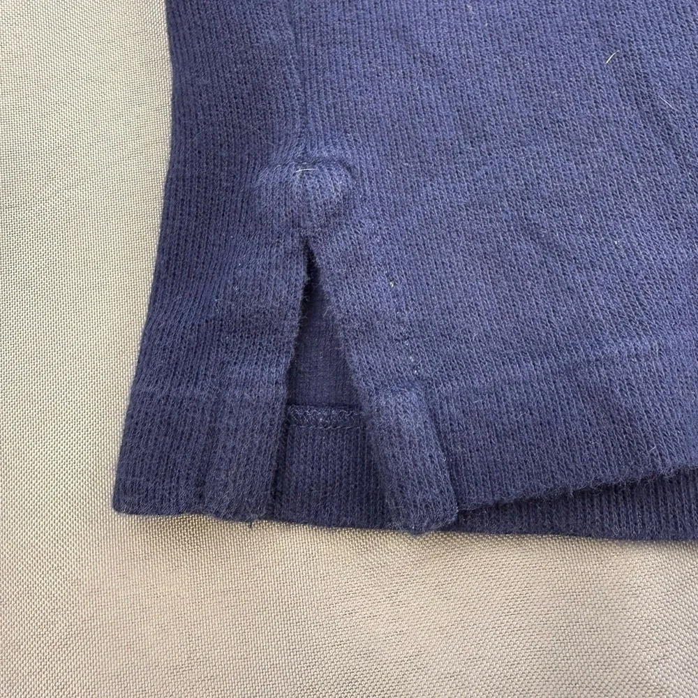 Polo‎ Ralph Lauren Mens Large Navy Blue Estate Rib Quarter Zip Pullover Sweater